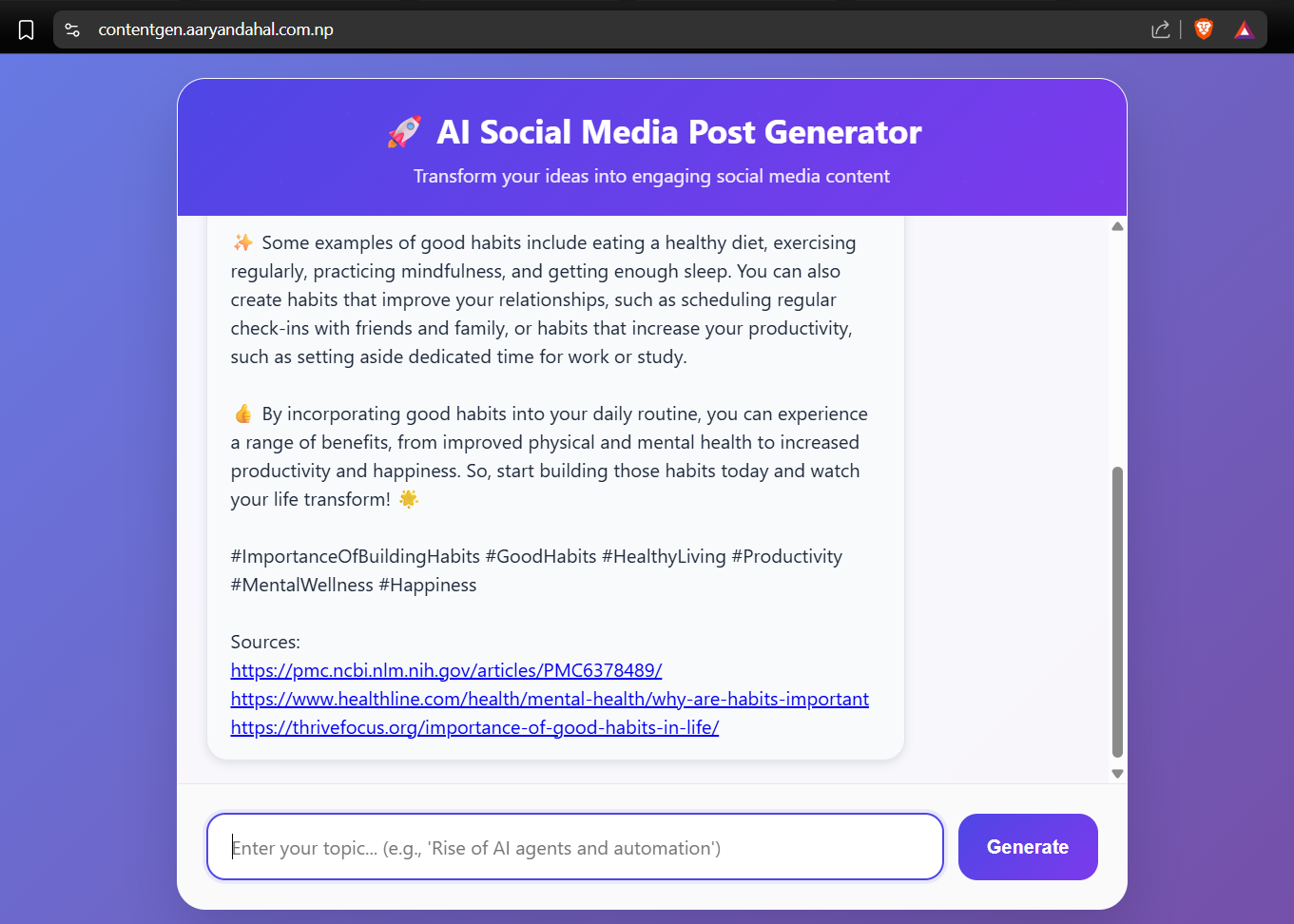 AI-Powered Content Creator